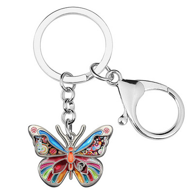 NEWEI Emalio lydinio Crystal Monarch Butterfly Raktų Pakabukai Piniginė Raktų Pakabukas Pakabukas Dovanos Madingi Papuošalai Moterims Merginoms Paaugliams Pakabukai