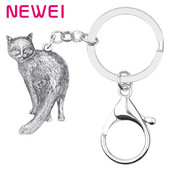 Newei lydiniu padengtas antikvarinis auksas Elegantiškas katės kačiuko raktų pakabukas naminių gyvūnėlių raktų pakabukas vyrams vaikiški aksesuarai Dovanų automobilio apdaila