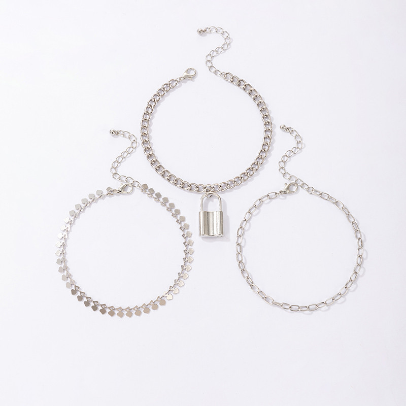 Tocona Bohemian Lock glezna pentru femei Charms Frunze Gros Picior Lant Geoemtry Reglabil Bijuterii Accesorii 3buc/seturi 18046