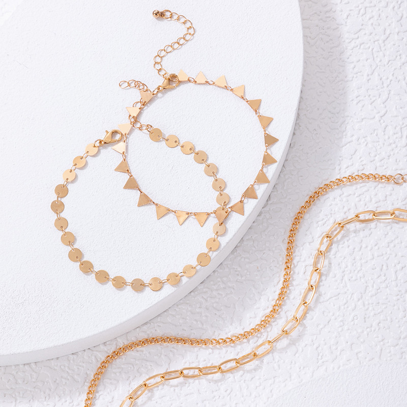 Tocona 2 buc/seturi glezne cu ciucuri cu strass colorate pentru femei, aurii, metale grele, lanț pentru picioare, bijuterii reglabile 21738