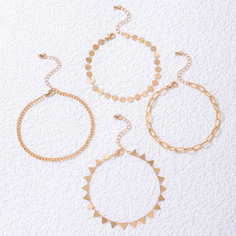 Tocona 2 buc/seturi glezne cu ciucuri cu strass colorate pentru femei, aurii, metale grele, lanț pentru picioare, bijuterii reglabile 21738