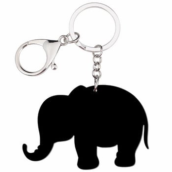 Bonsny Acrylic Jungle Elephant Κοσμήματα Μπρελόκ Μπρελόκ για Γυναικεία Τσάντα για οδήγηση με κλειδί αυτοκινήτου Πορτοφόλι Γούρια Μπρελόκ