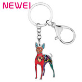 Newei smalț strass șobolan terrier câine lanț cheie animale în picioare breloc bijuterii pentru femei fete adolescenți iubitori de animale de companie accesorii