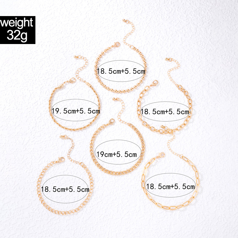 Tocona 4 buc/seturi Lanț pentru picioare de culoare aurie pentru femei, bărbați, gleznele din metal din aliaj, lucrate manual, bijuterii de vară ajustabile 21478