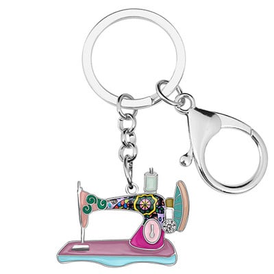 Mașină de cusut cu stras email din aliaj Bonsny Brelocuri Brelocuri Inel Haina Bijuterii pentru femei Fete Geanta Portofel Brelocuri Cadou