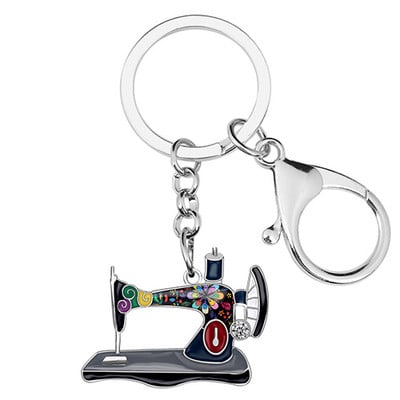 Mașină de cusut cu stras email din aliaj Bonsny Brelocuri Brelocuri Inel Haina Bijuterii pentru femei Fete Geanta Portofel Brelocuri Cadou
