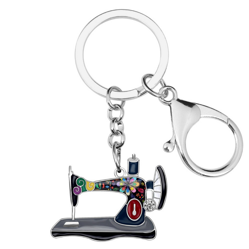 Mașină de cusut cu stras email din aliaj Bonsny Brelocuri Brelocuri Inel Haina Bijuterii pentru femei Fete Geanta Portofel Brelocuri Cadou