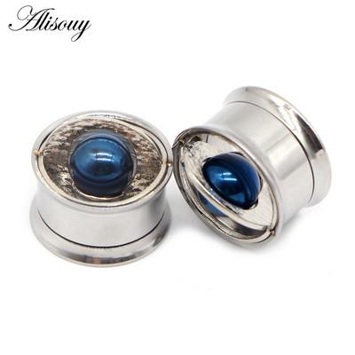 Alisouy 2 buc șurub Planet orbita dopuri pentru urechi tuneluri expansor din oțel inoxidabil calibre pentru carne piercing la modă cadou pentru bijuterii pentru corp