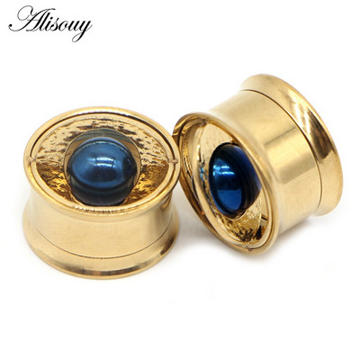 Alisouy 2 buc șurub Planet orbita dopuri pentru urechi tuneluri expansor din oțel inoxidabil calibre pentru carne piercing la modă cadou pentru bijuterii pentru corp