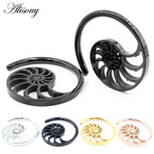 Alisouy 1PC Oțel inoxidabil Hollow Spiral Melc Helix Urechi Greutăți Expander Stretcher Plugs Gauge Cercei Body Piercing Bijuterii