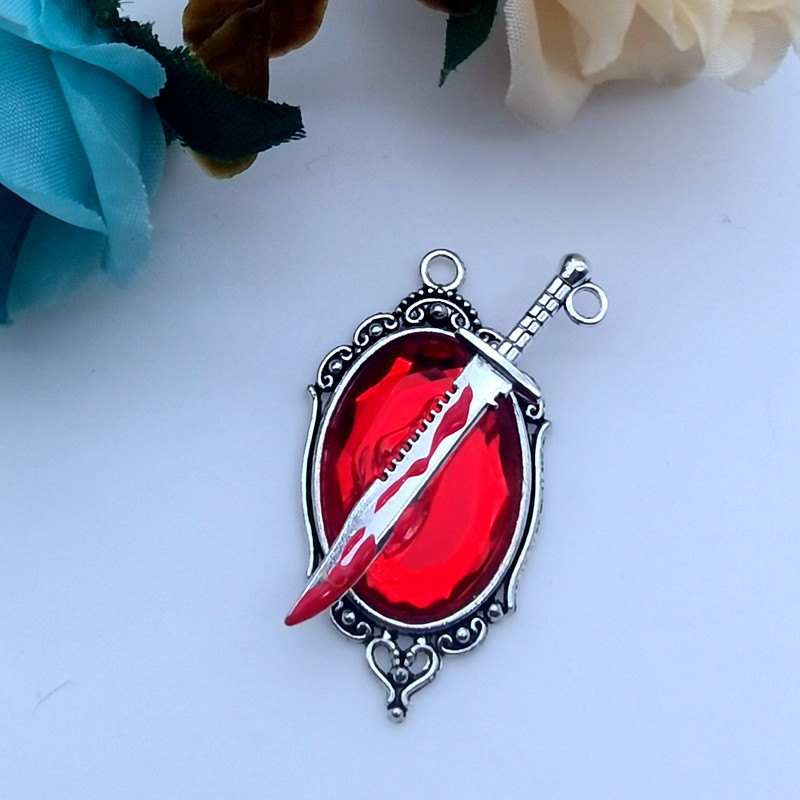 5 komada 42*23 mm gotičke crvene i crne kristalne ruže s reljefnim okvirom Dodaci DIY rukotvorine Izrada šarm privjesak Izrada nakita