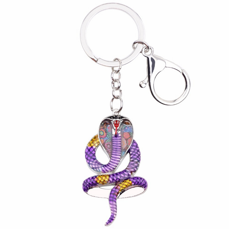 Bonsny emajl Legura Cobra zmija Privjesci za ključeve Prsten Poklon za žene Djevojka Ručna torba Privjesci Privjesak za ključeve Automobilski ključevi Nakit