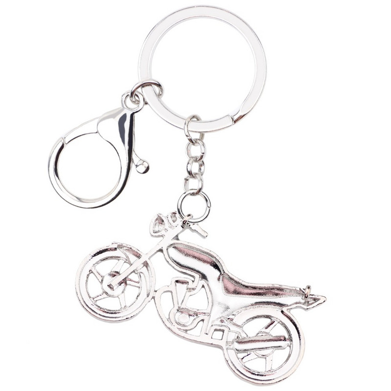 Bonsny email transport motocicletă motocicletă breloc breloc inel cadou pentru femei fete geantă brelocuri mașină bijuterii unice