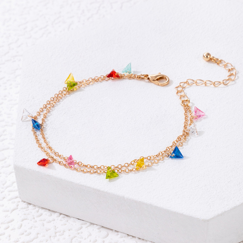 Tocona, piatră de cristal colorată, lanț pentru picioare, perle elegante, glezne reglabile, realizate manual pentru femei, set de bijuterii boeme 21536