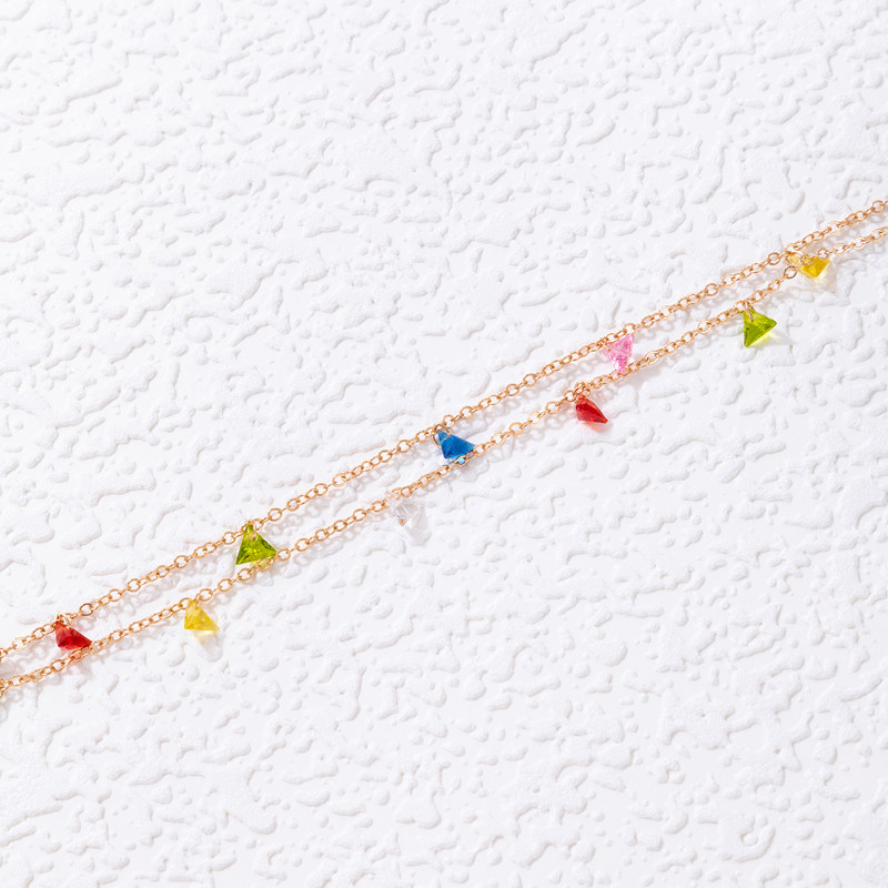 Tocona, piatră de cristal colorată, lanț pentru picioare, perle elegante, glezne reglabile, realizate manual pentru femei, set de bijuterii boeme 21536