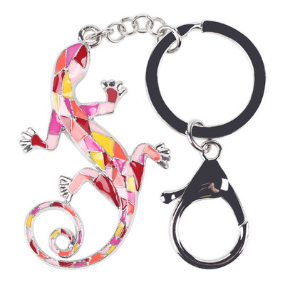 Bonsny 2016 smalț aliaj gecko șopârlă aliaj metal breloc breloc cadou pentru femei fete geanta farmec breloc ultimele bijuterii