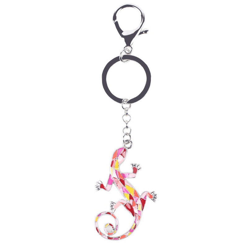 Bonsny 2016 smalț aliaj gecko șopârlă aliaj metal breloc breloc cadou pentru femei fete geanta farmec breloc ultimele bijuterii