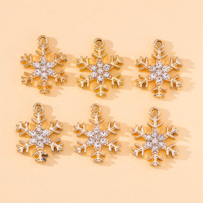 20 ks nových vianočných krištáľových zirkónových náhrdelníkov so snehovou vločkou, príveskov, príveskov pre DIY náušnice, ručne vyrábané šperky, darček pre ženy a dievčatá.