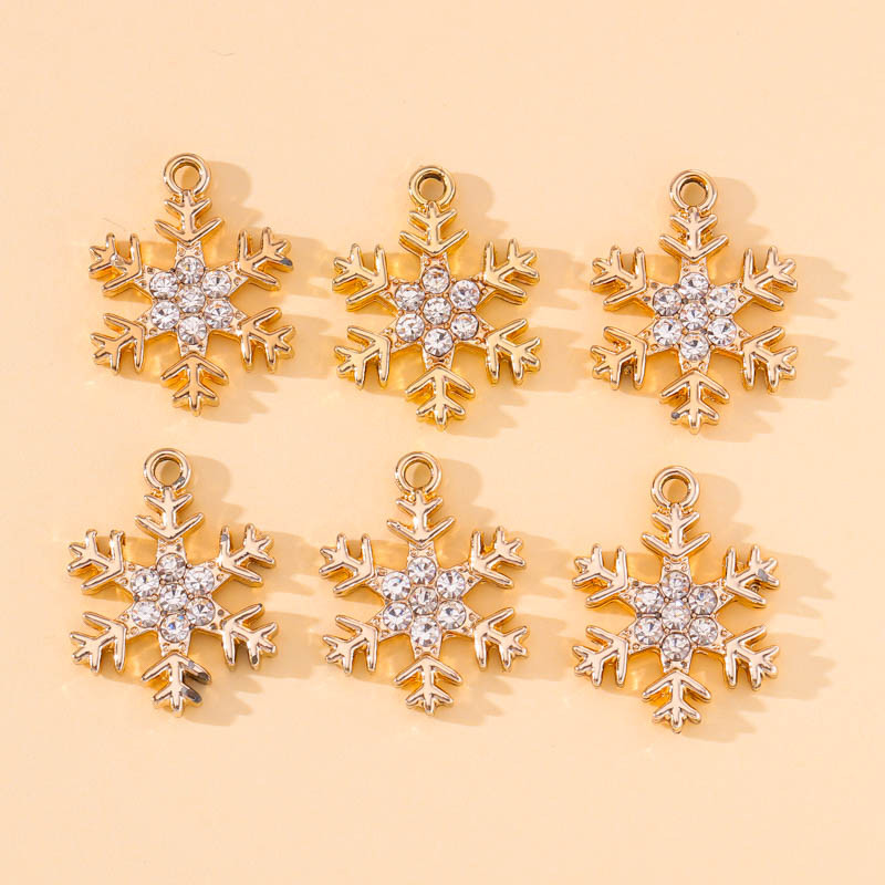 20 ks nových vianočných krištáľových zirkónových náhrdelníkov so snehovou vločkou, príveskov, príveskov pre DIY náušnice, ručne vyrábané šperky, darček pre ženy a dievčatá.