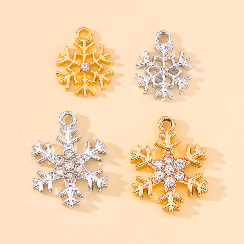 20 ks nových vianočných krištáľových zirkónových náhrdelníkov so snehovou vločkou, príveskov, príveskov pre DIY náušnice, ručne vyrábané šperky, darček pre ženy a dievčatá.