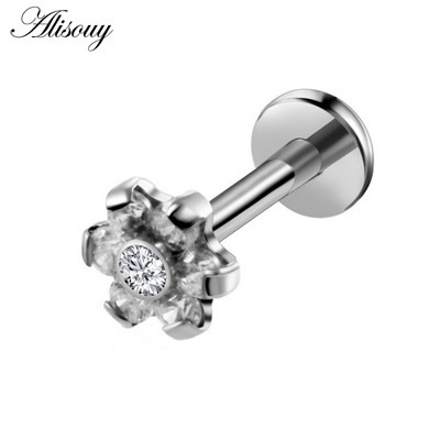 Sebészeti acél Divat cirkon Labret Monroe ajak szegecs piercing porc Tragus Helix fülbevaló orrcsavar ajakgyűrű testékszer