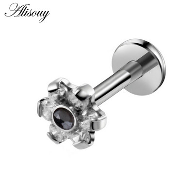 Sebészeti acél Divat cirkon Labret Monroe ajak szegecs piercing porc Tragus Helix fülbevaló orrcsavar ajakgyűrű testékszer