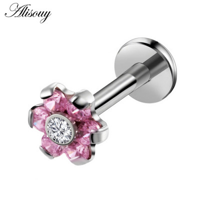 Sebészeti acél Divat cirkon Labret Monroe ajak szegecs piercing porc Tragus Helix fülbevaló orrcsavar ajakgyűrű testékszer
