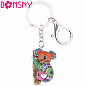 Email Bonsny Australia Urs Koala Breloc Brelocuri Inele Bijuterii Animale de modă Pentru Femei Fete Cadouri Geanta de mână Brelocuri pentru mașini Nou