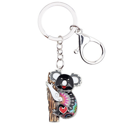 Email Bonsny Australia Urs Koala Breloc Brelocuri Inele Bijuterii Animale de modă Pentru Femei Fete Cadouri Geanta de mână Brelocuri pentru mașini Nou