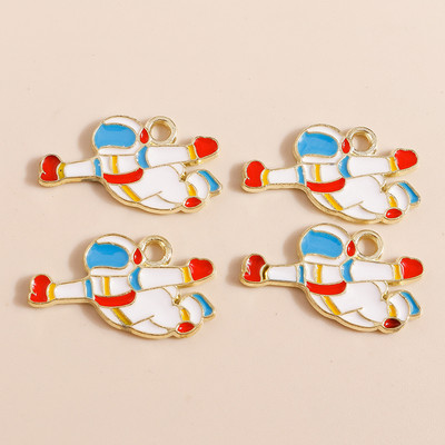 10 bucăți email stele astronaut Charms pentru bricolaj brățări și coliere 2 stiluri găsire bijuterii lucrate manual