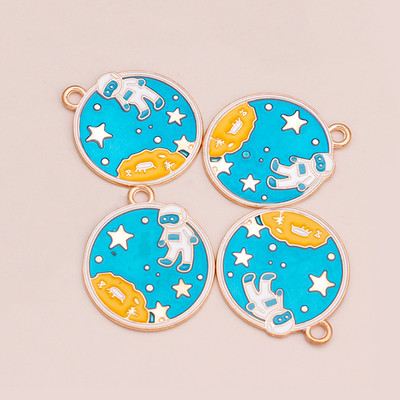 10 bucăți email stele astronaut Charms pentru bricolaj brățări și coliere 2 stiluri găsire bijuterii lucrate manual