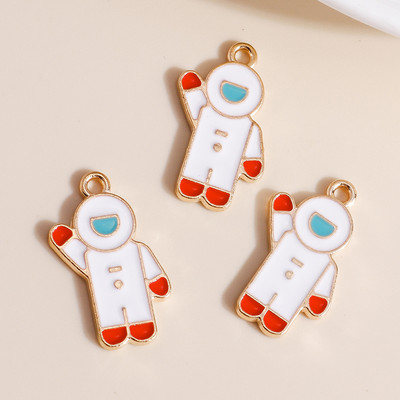 10 bucăți email stele astronaut Charms pentru bricolaj brățări și coliere 2 stiluri găsire bijuterii lucrate manual