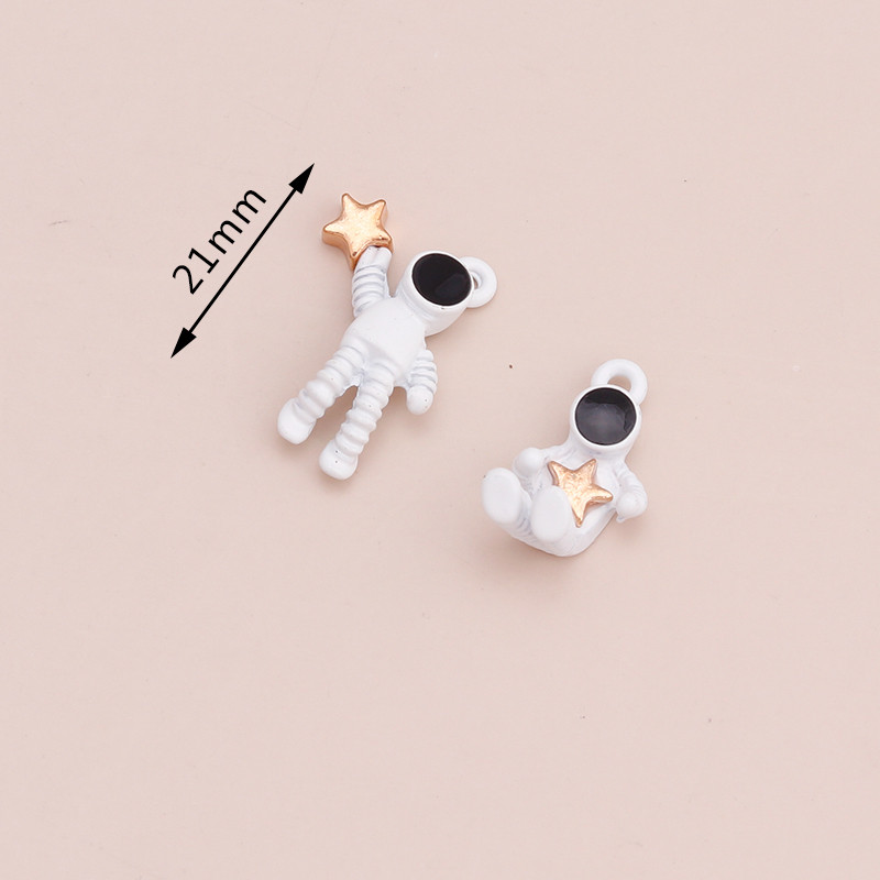 10 bucăți email stele astronaut Charms pentru bricolaj brățări și coliere 2 stiluri găsire bijuterii lucrate manual