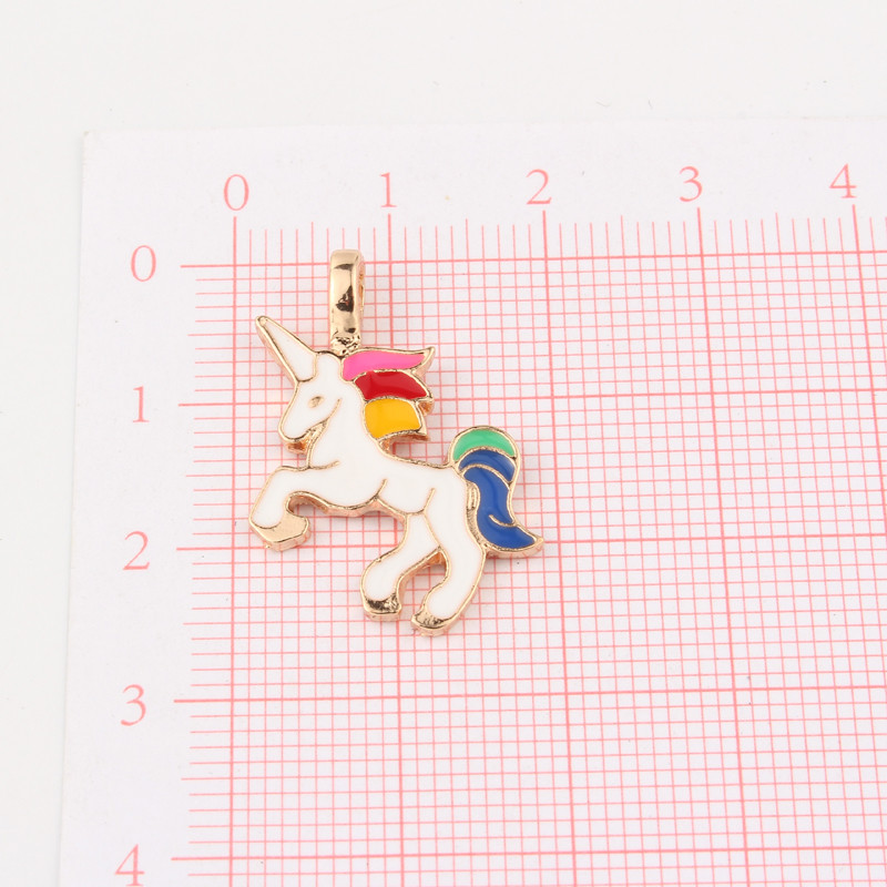 10 buc/pachet DIY, email gros, unicorn, bijuterii, descoperiri, brelocuri de culoare aurie, colier lucrat manual, accesoriu pentru fete și copii C33