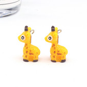 10 buc. Breloc din rășină de cerb mic Kawaii 3D drăguț pandantiv cu animale de cerb Sika pentru breloc de cercei, fabricare de bijuterii DIY