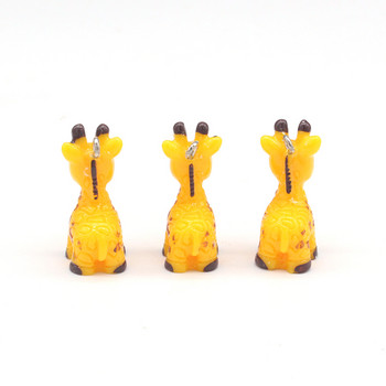 10 бр. Kawaii 3D Малки талисмани от смола на елени Сладко висулка с животни от Sika Deer за обеци Ключодържател Направи си сам изработка на бижута