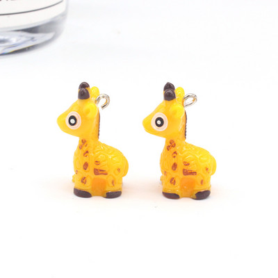 10 buc. Breloc din rășină de cerb mic Kawaii 3D drăguț pandantiv cu animale de cerb Sika pentru breloc de cercei, fabricare de bijuterii DIY