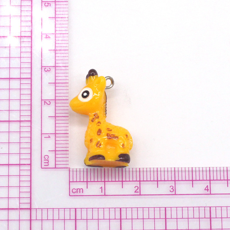 10 buc. Breloc din rășină de cerb mic Kawaii 3D drăguț pandantiv cu animale de cerb Sika pentru breloc de cercei, fabricare de bijuterii DIY