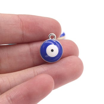 10 бр./лот 10 мм турски Evil Eye Barcelet Charms Vintage Blue Devil Eye висулка за обеца Колие Направи си сам Lucky Jewelry Make