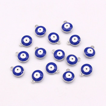 10 бр./лот 10 мм турски Evil Eye Barcelet Charms Vintage Blue Devil Eye висулка за обеца Колие Направи си сам Lucky Jewelry Make