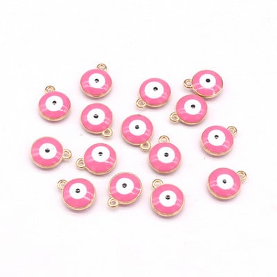 10 buc/lot 10 mm Breloc turcesc Evil Eye Breloc Vintage Blue Devil Eye pandantiv pentru cercei colier DIY norocos bijuterii