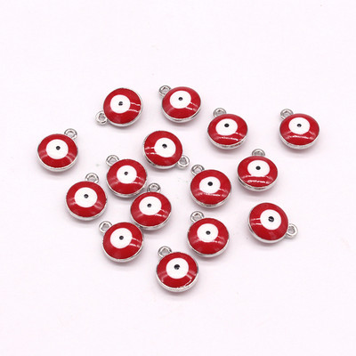 10 buc/lot 10 mm Breloc turcesc Evil Eye Breloc Vintage Blue Devil Eye pandantiv pentru cercei colier DIY norocos bijuterii