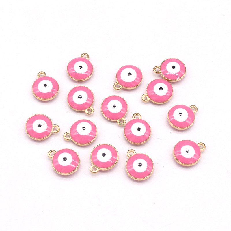 10 buc/lot 10 mm Breloc turcesc Evil Eye Breloc Vintage Blue Devil Eye pandantiv pentru cercei colier DIY norocos bijuterii