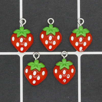 20 kom/lot Mix Mini voćne smole privjesci slatka jagoda banana breskva hrana privjesci za naušnice narukvice DIY šarm Napravite nakit D49