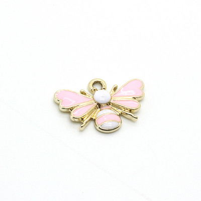 10 bucăți Kawaii galben albină cercei email farmece diy drăguț animal brățară colier pandantive accesoriu pentru femei bijuterii face