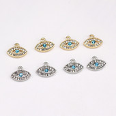 5 komada nove vintage turske narukvice za urokljivo oko, privjesci, sjajni mini kristalni dijamant, naušnica s vražjim okom, privjesak, nakit