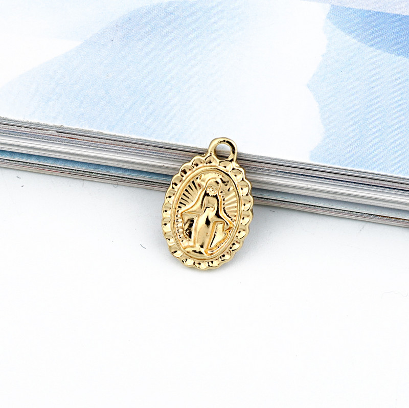 5 bucăți religioase Maria Moneda portret din aliaj farmece metal descoperiri cercei mici brățară colier pandantiv bijuterii face C134