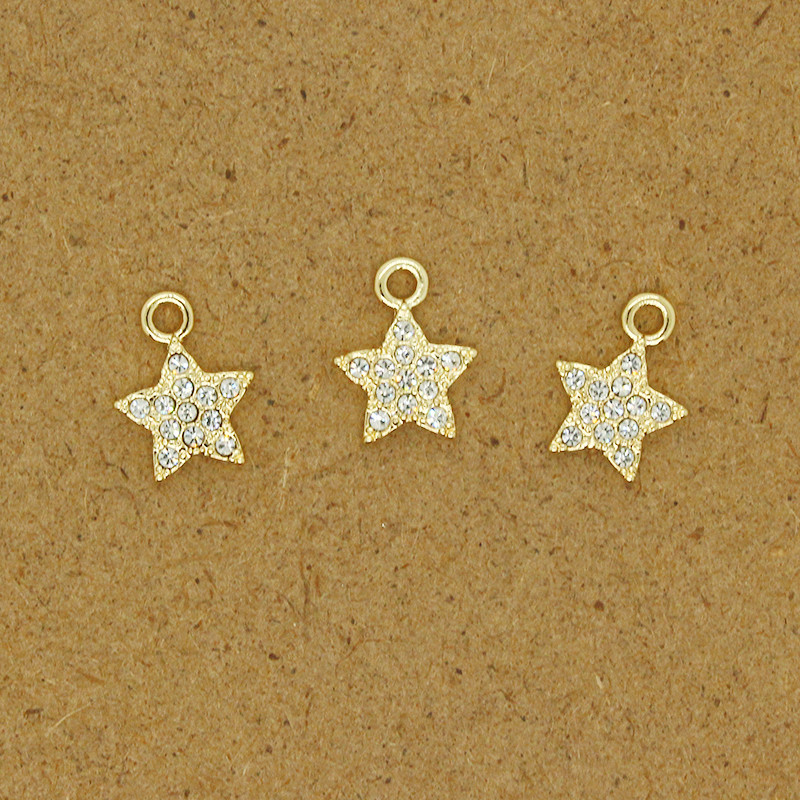 6 buc Cristal Cruce Fulger Star Cercei Brelocuri strălucitoare Brățară Colier Pandantiv Accesoriu DIY Mix Bijuterii Femei Face