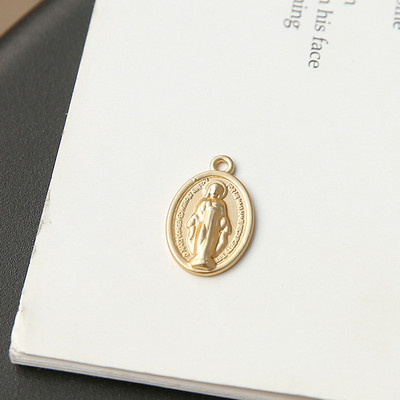 5 komada Vintage mat zlatne geometrijske portretne naušnice od legure privjesci Diy novčić Maria Narukvica Ogrlica Privjesak Nalazi za nakit Izrada