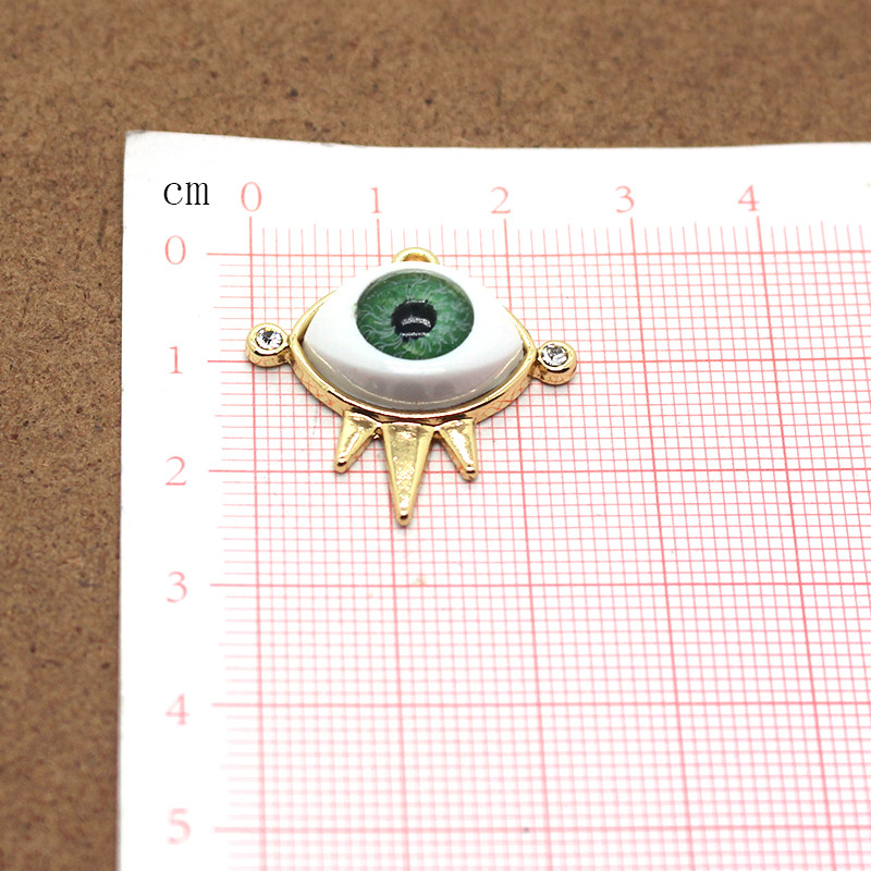 5 bucăți 25x25mm cercei strălucitori pentru ochi de demon, bricolaj, brățară cu ochi rău, colier, accesoriu pentru pandantiv, bijuterii vintage cu farmec